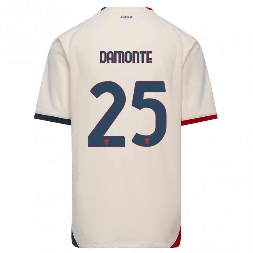 ילדים כדורגל Lorenzo Damonte #25 לבן מבריק אדום הרחק ג'רזי 2026/27