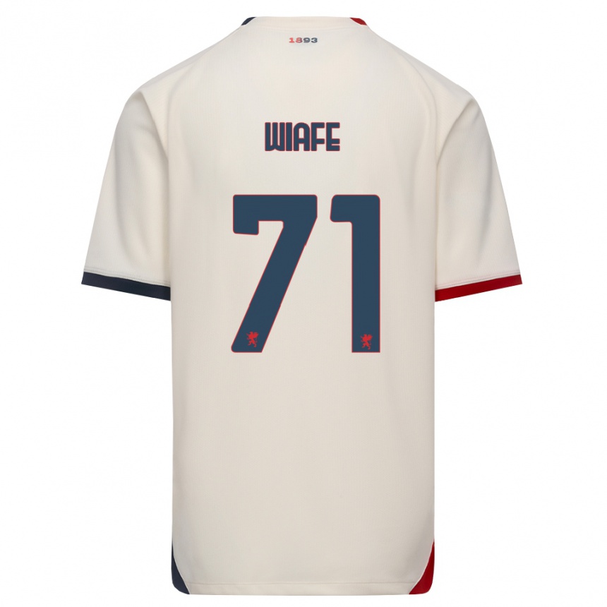 ילדים כדורגל Samuel Wiafe #71 לבן מבריק אדום הרחק ג'רזי 2026/27