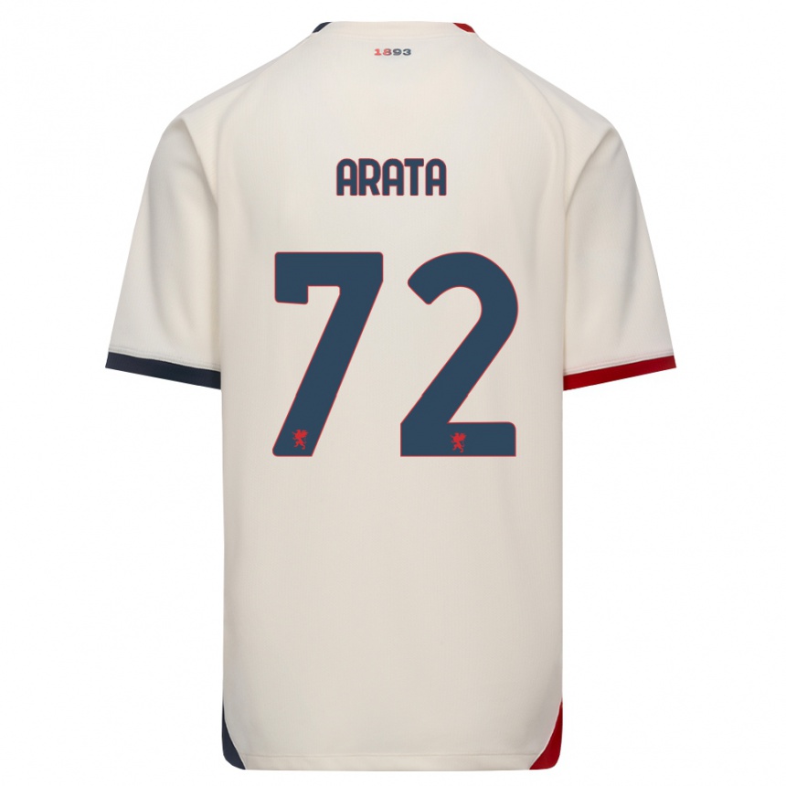 ילדים כדורגל Stefano Arata #72 לבן מבריק אדום הרחק ג'רזי 2026/27