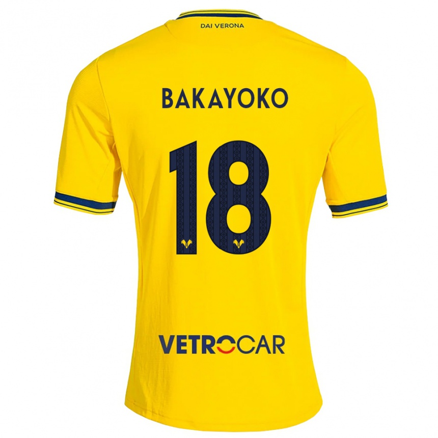 ילדים כדורגל Dramane Bakayoko #18 צהוב אדום הרחק ג'רזי 2026/27