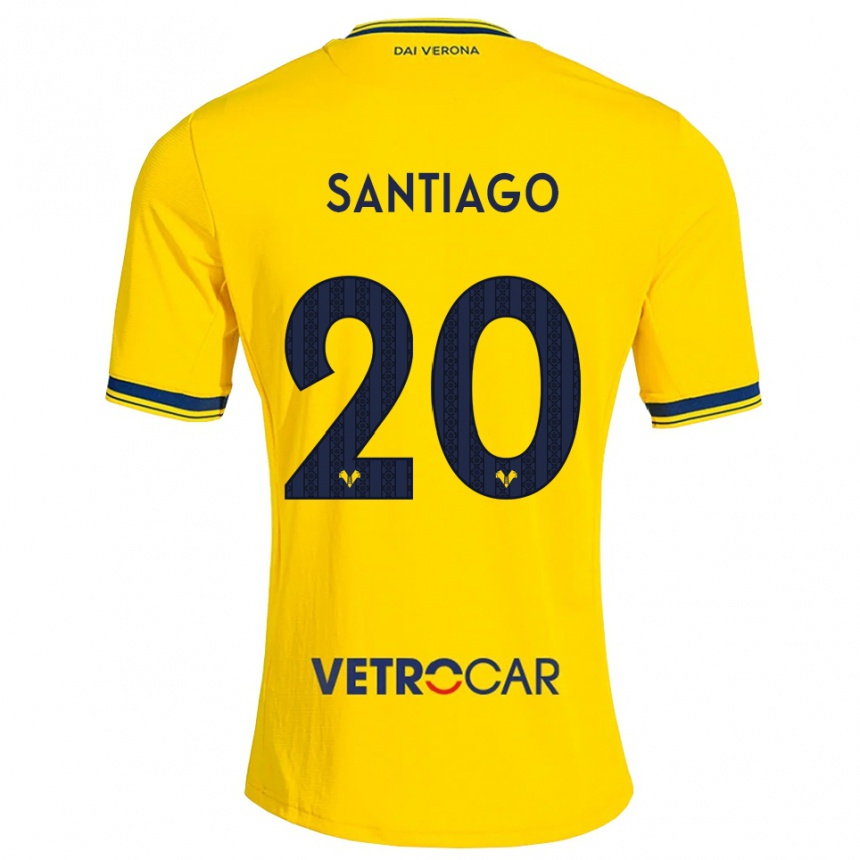 ילדים כדורגל חסוס סנטיאגו #20 צהוב אדום הרחק ג'רזי 2026/27