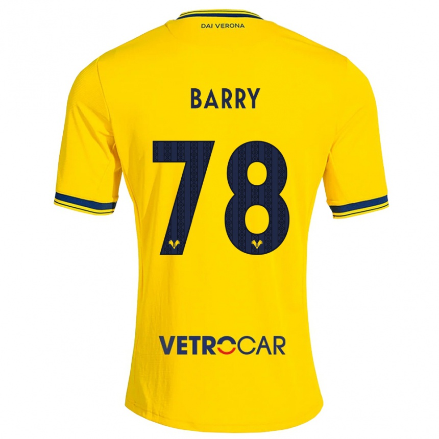 ילדים כדורגל Oumar Barry #78 צהוב אדום הרחק ג'רזי 2026/27 ילדים כדורגל Oumar Barry #78 צהוב אדום הרחק ג'רזי 2026/27