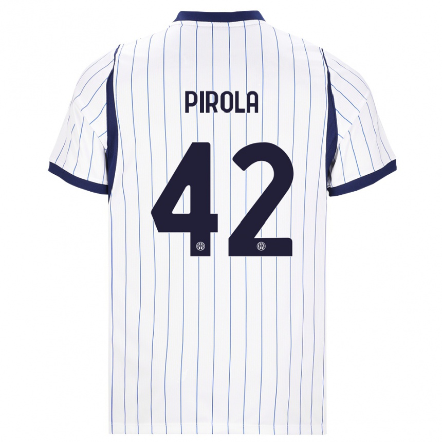 ילדים כדורגל סמואלה פירולה #42 לבן כחול כהה הרחק ג'רזי 2026/27
