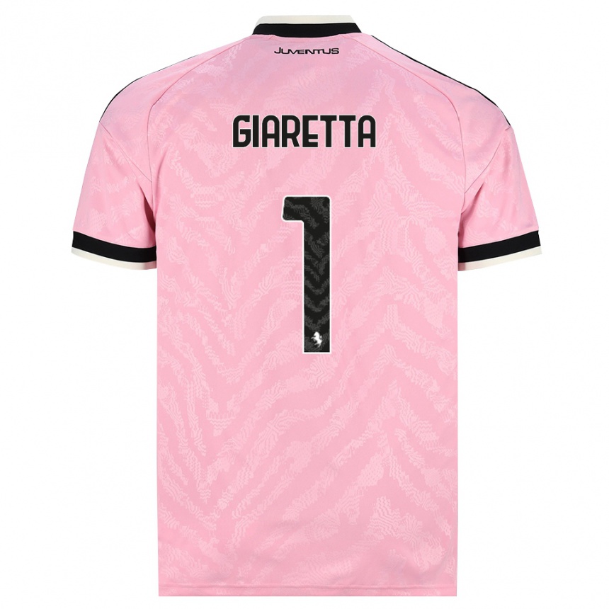 ילדים כדורגל Emanuele Giaretta #1 ורוד שחור הרחק ג'רזי 2026/27