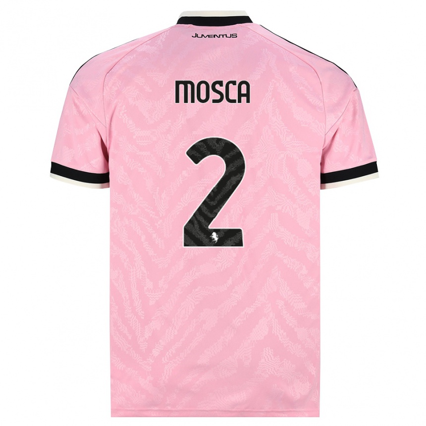 ילדים כדורגל Guglielmo Mosca #2 ורוד שחור הרחק ג'רזי 2026/27