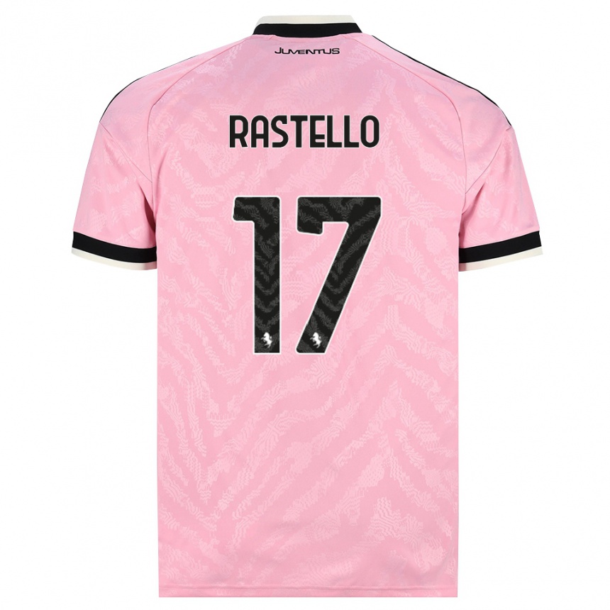 ילדים כדורגל Edoardo Rastello #17 ורוד שחור הרחק ג'רזי 2026/27