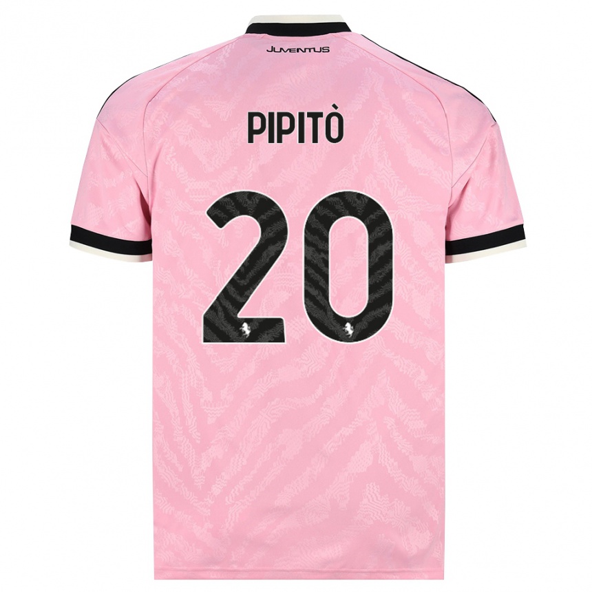 ילדים כדורגל Giuseppe Pipitò #20 ורוד שחור הרחק ג'רזי 2026/27