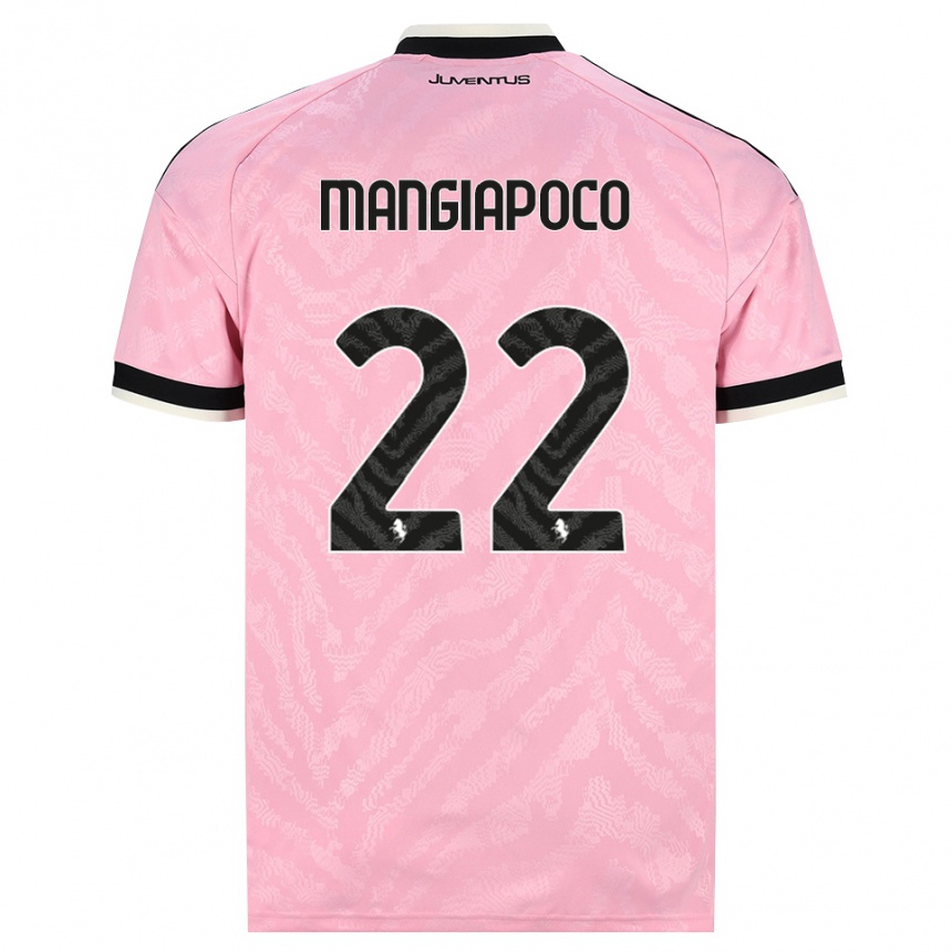 ילדים כדורגל Stefano Mangiapoco #22 ורוד שחור הרחק ג'רזי 2026/27