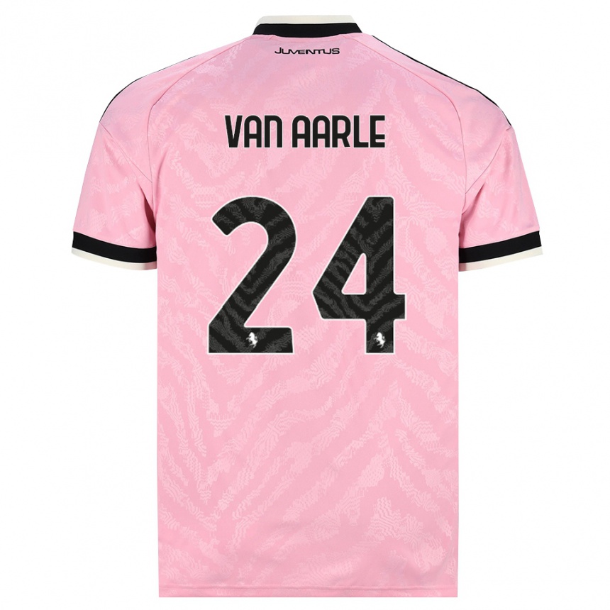 ילדים כדורגל Shane Van Aarle #24 ורוד שחור הרחק ג'רזי 2026/27