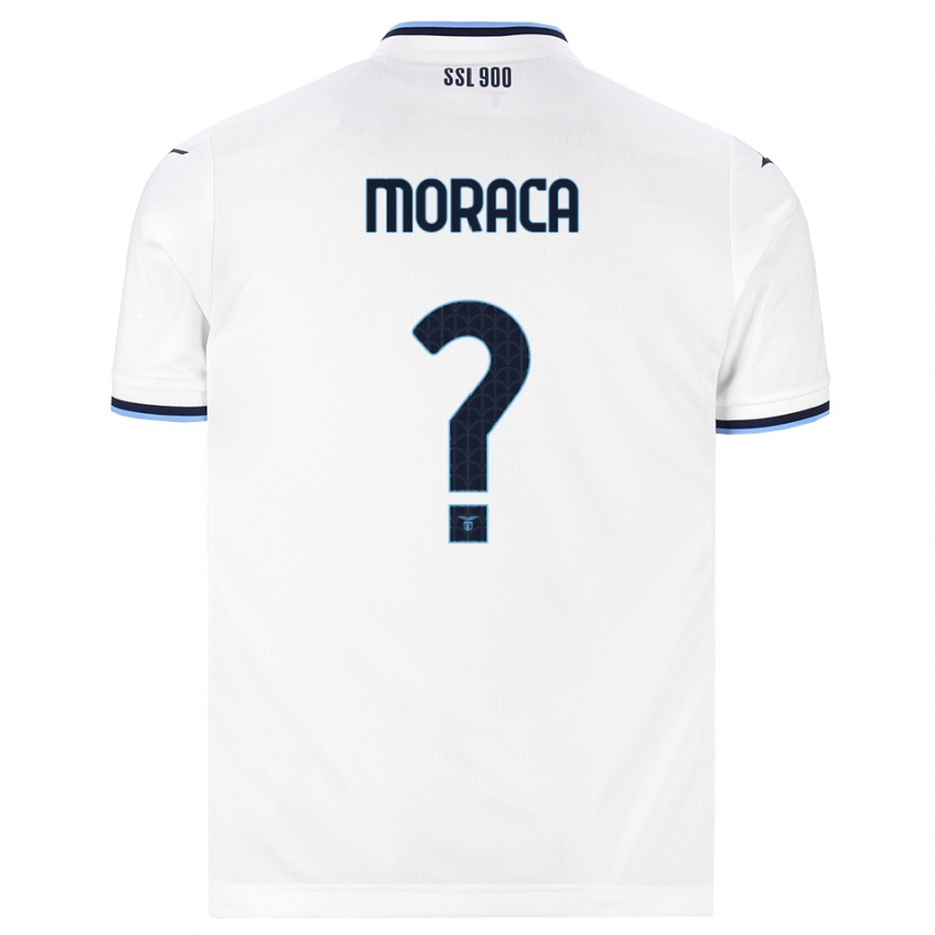 ילדים כדורגל Giuseppina Moraca #0 לבן כחול כהה הרחק ג'רזי 2026/27