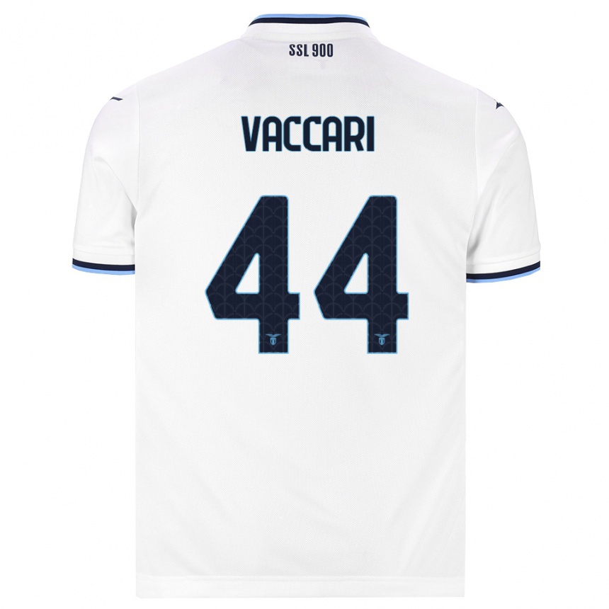 ילדים כדורגל Flavia Vaccari #44 לבן כחול כהה הרחק ג'רזי 2026/27