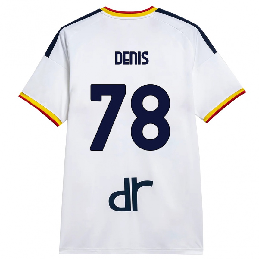 ילדים כדורגל Max Denis #78 לבן צהוב אדום הרחק ג'רזי 2026/27