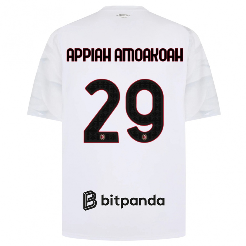 ילדים כדורגל Karen Appiah Amoakoah #29 לבן אדום שחור הרחק ג'רזי 2026/27