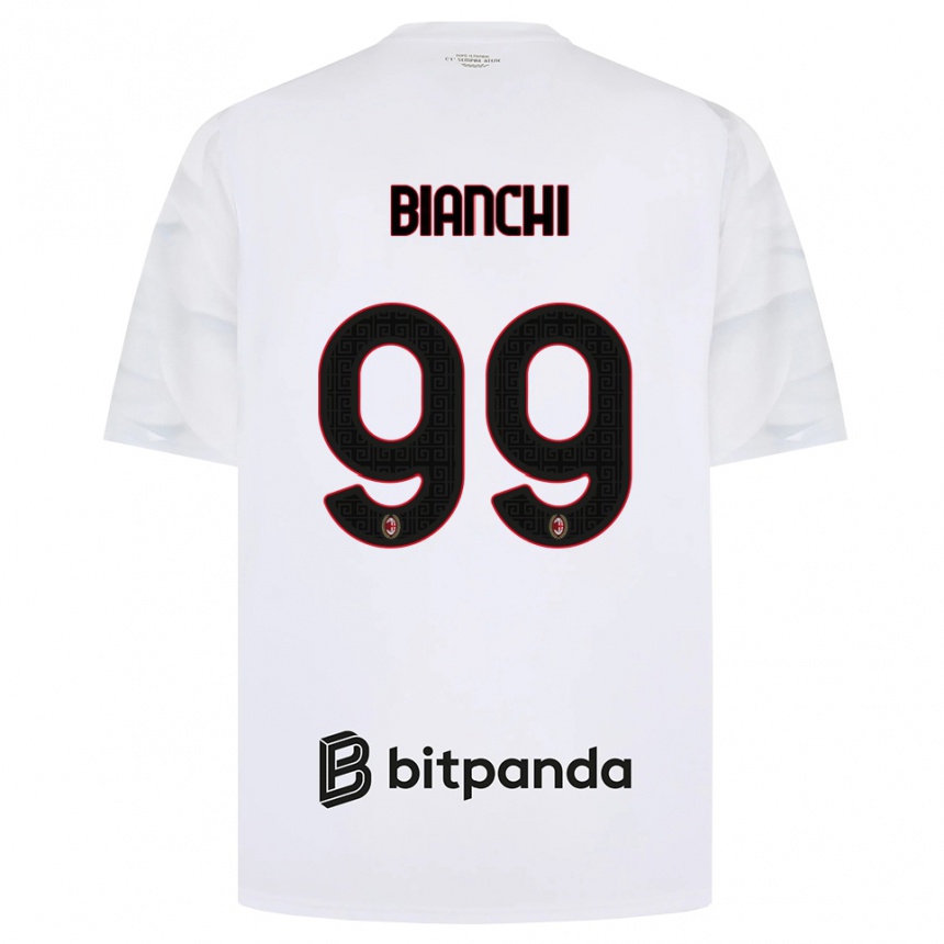 ילדים כדורגל Alessandro Bianchi #99 לבן אדום שחור הרחק ג'רזי 2026/27 ילדים כדורגל Alessandro Bianchi #99 לבן אדום שחור הרחק ג'רזי 2026/27