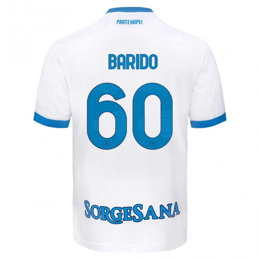 ילדים כדורגל Francisco Barido #60 לבן כחול שמיים הרחק ג'רזי 2026/27 ילדים כדורגל Francisco Barido #60 לבן כחול שמיים הרחק ג'רזי 2026/27