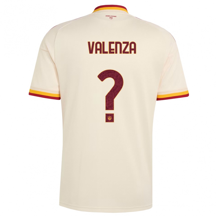 ילדים כדורגל Salvatore Valenza #0 שמפניה אדום צהוב הרחק ג'רזי 2026/27