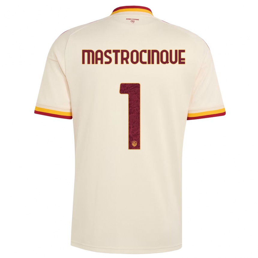 ילדים כדורגל Luca Mastrocinque #1 שמפניה אדום צהוב הרחק ג'רזי 2026/27