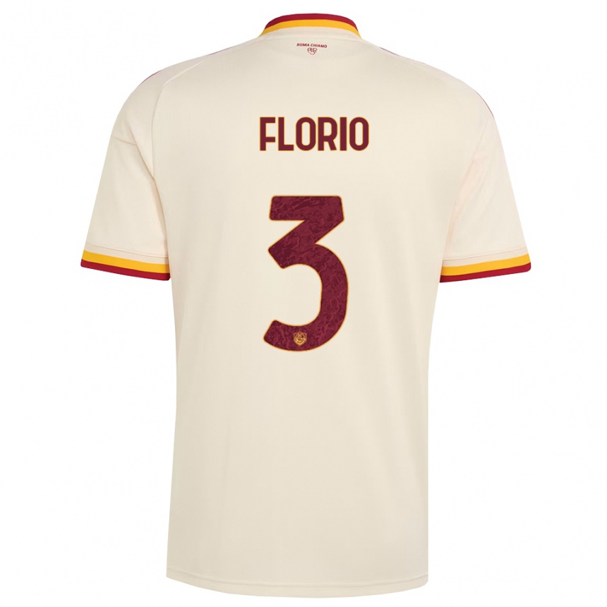 ילדים כדורגל Davide Florio #3 שמפניה אדום צהוב הרחק ג'רזי 2026/27 ילדים כדורגל Davide Florio #3 שמפניה אדום צהוב הרחק ג'רזי 2026/27