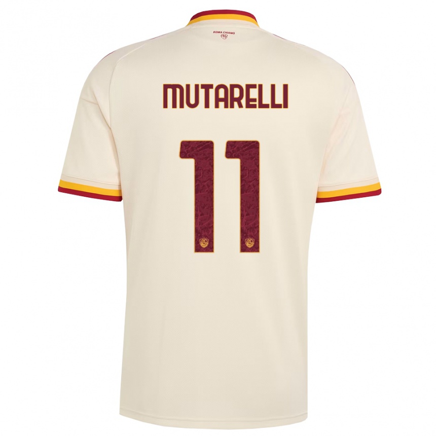 ילדים כדורגל Matteo Mutarelli #11 שמפניה אדום צהוב הרחק ג'רזי 2026/27 ילדים כדורגל Matteo Mutarelli #11 שמפניה אדום צהוב הרחק ג'רזי 2026/27