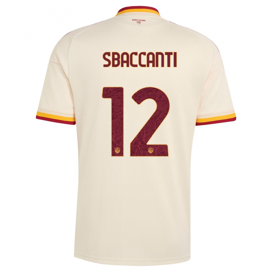 ילדים כדורגל Christian Sbaccanti #12 שמפניה אדום צהוב הרחק ג'רזי 2026/27