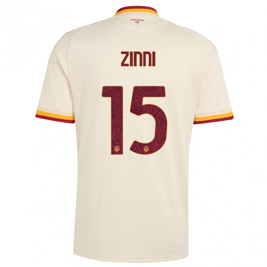 ילדים כדורגל Raul Zinni #15 שמפניה אדום צהוב הרחק ג'רזי 2026/27