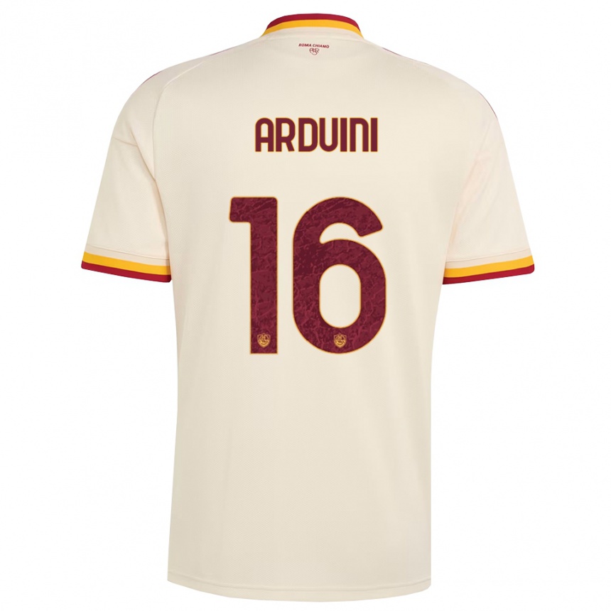 ילדים כדורגל Giacomo Arduini #16 שמפניה אדום צהוב הרחק ג'רזי 2026/27