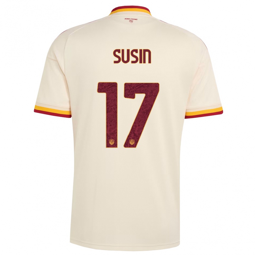 ילדים כדורגל Flavio Susin #17 שמפניה אדום צהוב הרחק ג'רזי 2026/27