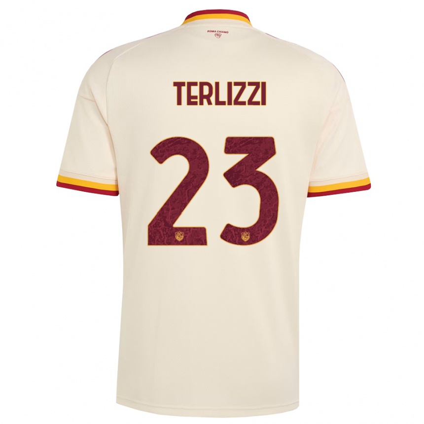 ילדים כדורגל Federico Terlizzi #23 שמפניה אדום צהוב הרחק ג'רזי 2026/27