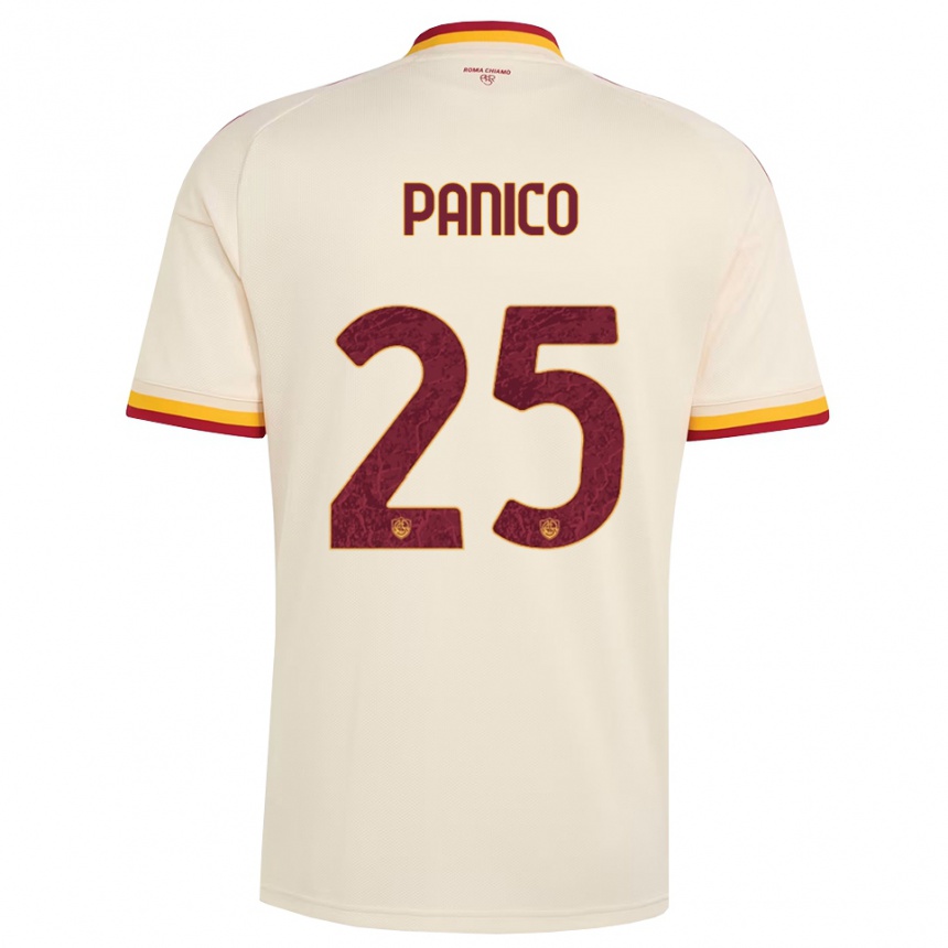 ילדים כדורגל Francesco Panico #25 שמפניה אדום צהוב הרחק ג'רזי 2026/27