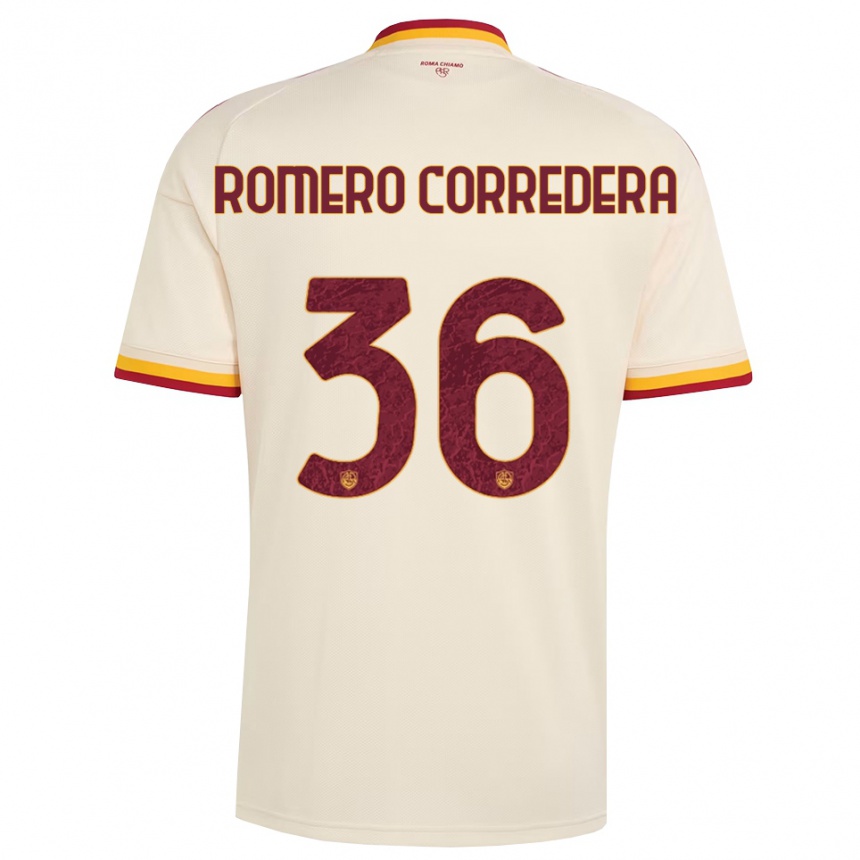 ילדים כדורגל Miguel Romero Corredera #36 שמפניה אדום צהוב הרחק ג'רזי 2026/27