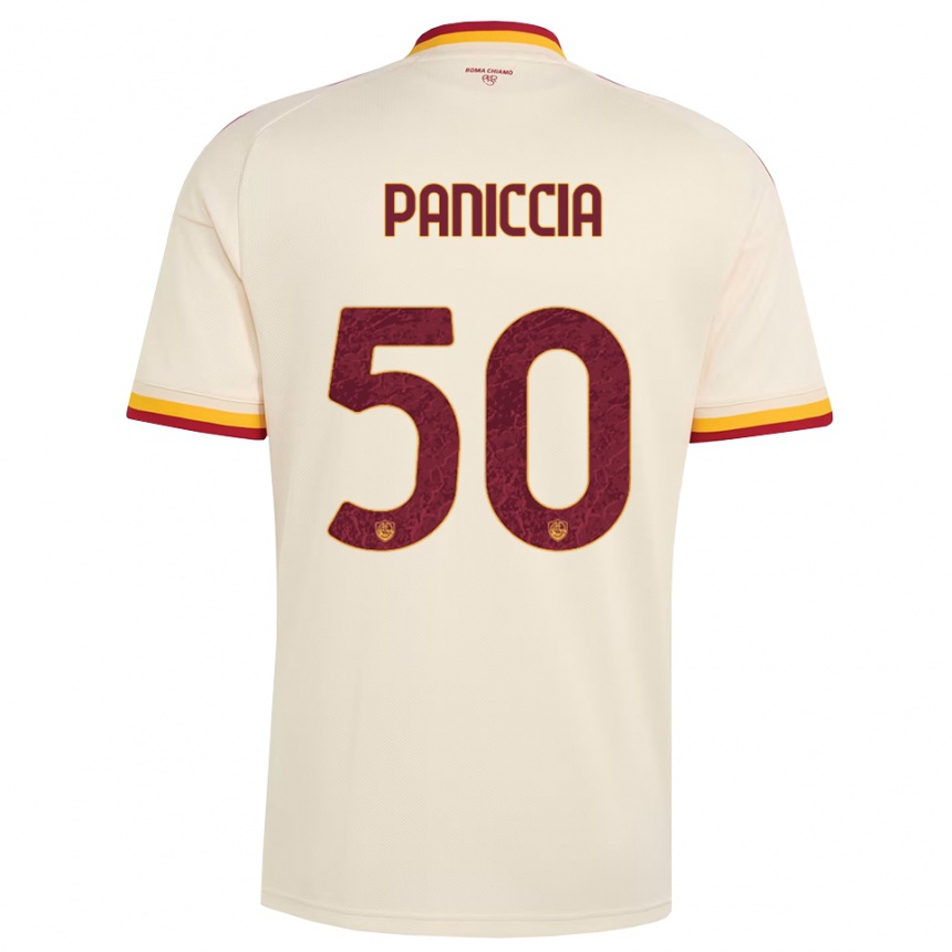 ילדים כדורגל Martina Paniccia #50 שמפניה אדום צהוב הרחק ג'רזי 2026/27