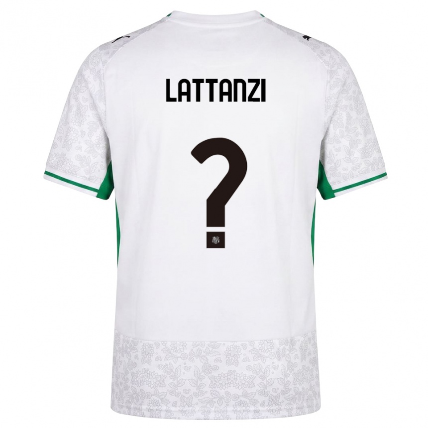 ילדים כדורגל Luca Lattanzi #0 לבן שחור ירוק הרחק ג'רזי 2026/27