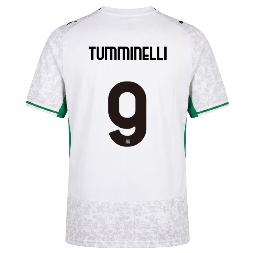 ילדים כדורגל Daniel Tumminelli #9 לבן שחור ירוק הרחק ג'רזי 2026/27