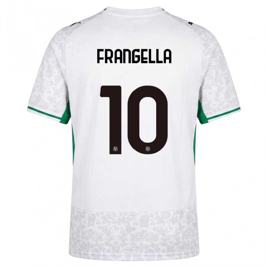ילדים כדורגל Christian Frangella #10 לבן שחור ירוק הרחק ג'רזי 2026/27 ילדים כדורגל Christian Frangella #10 לבן שחור ירוק הרחק ג'רזי 2026/27