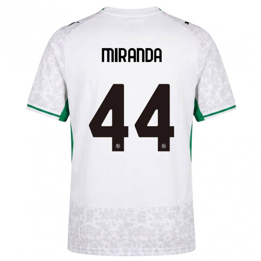 ילדים כדורגל Kevin Miranda #44 לבן שחור ירוק הרחק ג'רזי 2026/27