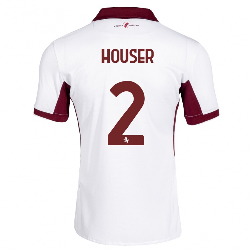 ילדים כדורגל Matej Houser #2 בורדו לבן אדום הרחק ג'רזי 2026/27