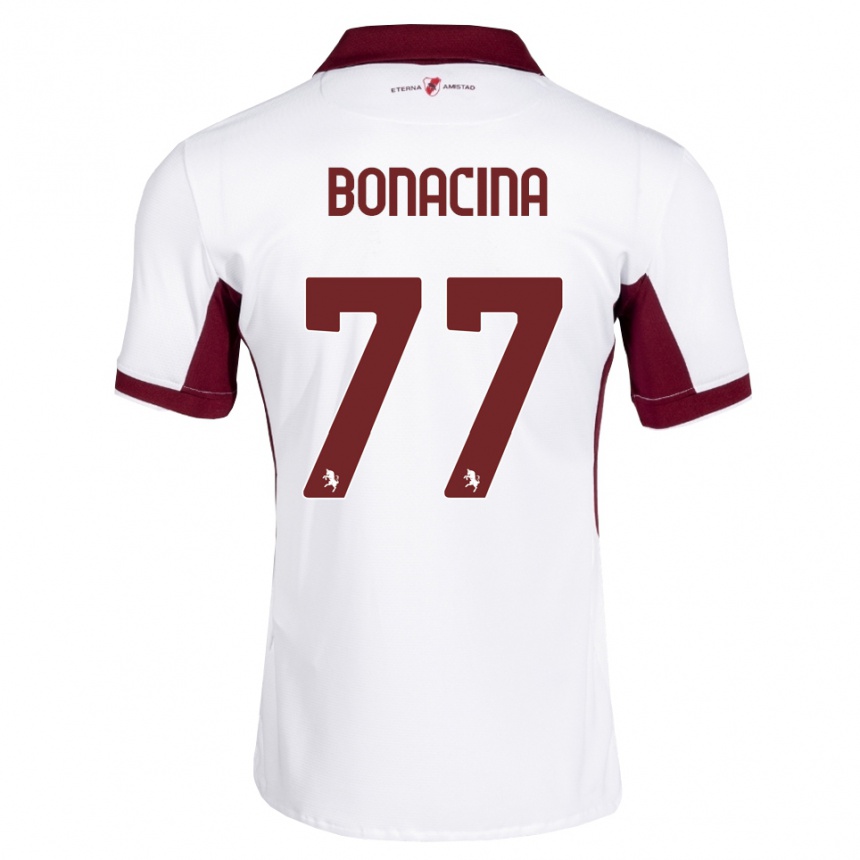 ילדים כדורגל David Bonacina #77 בורדו לבן אדום הרחק ג'רזי 2026/27 ילדים כדורגל David Bonacina #77 בורדו לבן אדום הרחק ג'רזי 2026/27