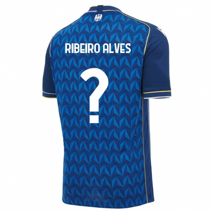 ילדים כדורגל Noah Ribeiro Alves #0 כחול מלכותי כחול הרחק ג'רזי 2026/27
