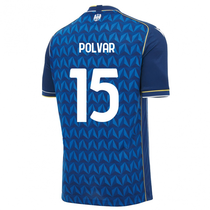 ילדים כדורגל Francesco Polvar #15 כחול מלכותי כחול הרחק ג'רזי 2026/27