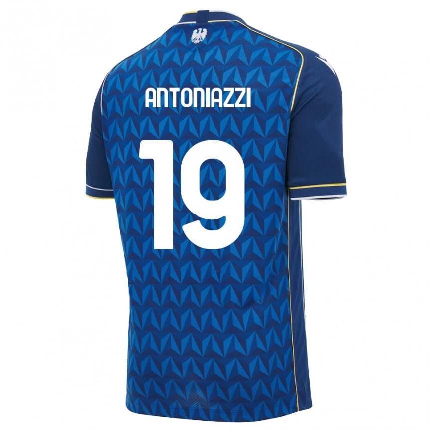 ילדים כדורגל Samuele Antoniazzi #19 כחול מלכותי כחול הרחק ג'רזי 2026/27
