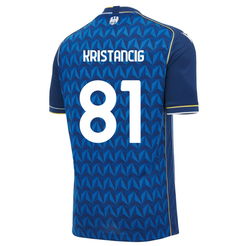 ילדים כדורגל Luca Kristancig #81 כחול מלכותי כחול הרחק ג'רזי 2026/27