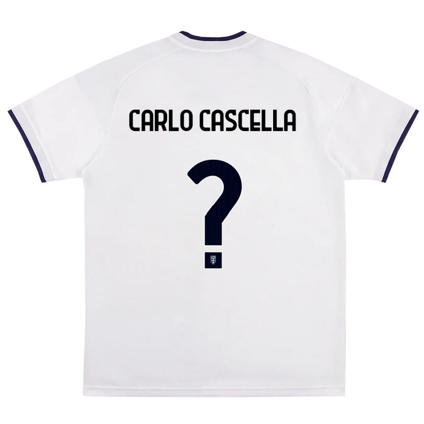 ילדים כדורגל William Carlo Cascella #0 לבן אדום כחול מלכותי הרחק ג'רזי 2026/27