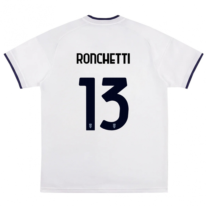 ילדים כדורגל Fabio Ronchetti #13 לבן אדום כחול מלכותי הרחק ג'רזי 2026/27 ילדים כדורגל Fabio Ronchetti #13 לבן אדום כחול מלכותי הרחק ג'רזי 2026/27