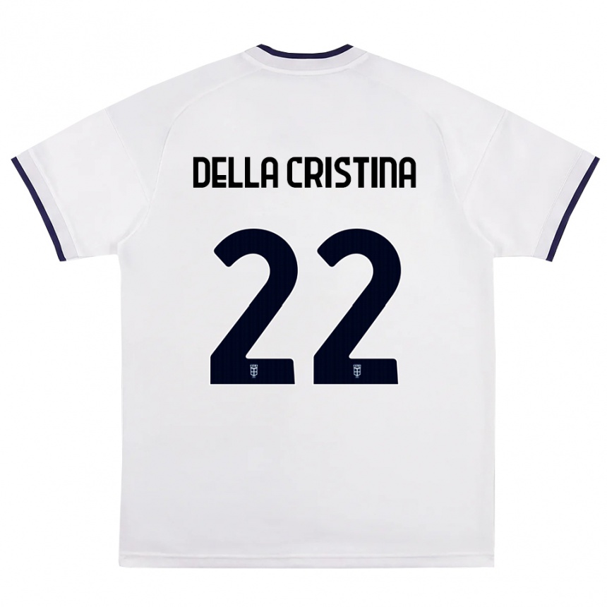 ילדים כדורגל Stefano Della Cristina #22 לבן אדום כחול מלכותי הרחק ג'רזי 2026/27