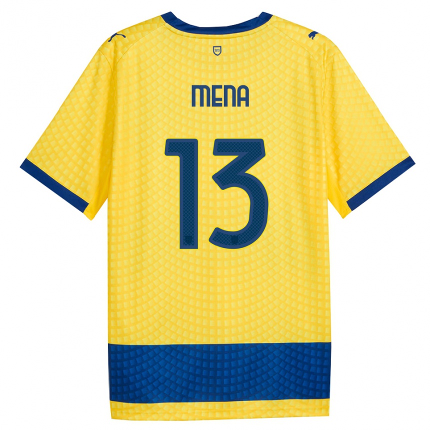 ילדים כדורגל Marlon Mena #13 צהוב כחול שחור הרחק ג'רזי 2026/27