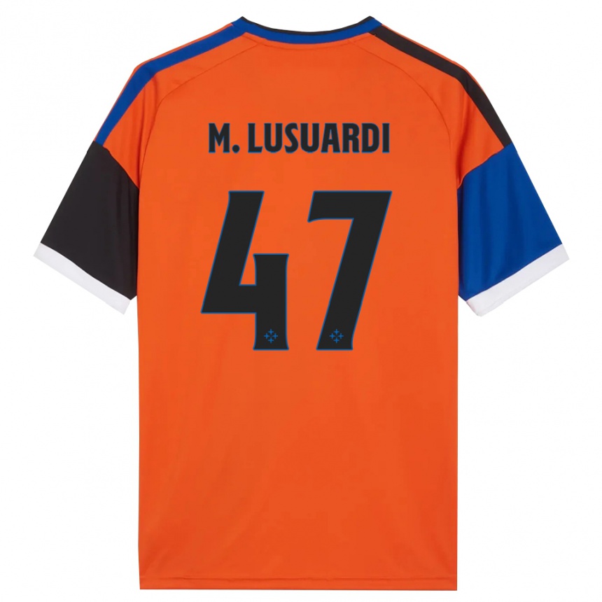ילדים כדורגל Mateus Lusuardi #47 כתום כחול שחור לבן הרחק ג'רזי 2026/27