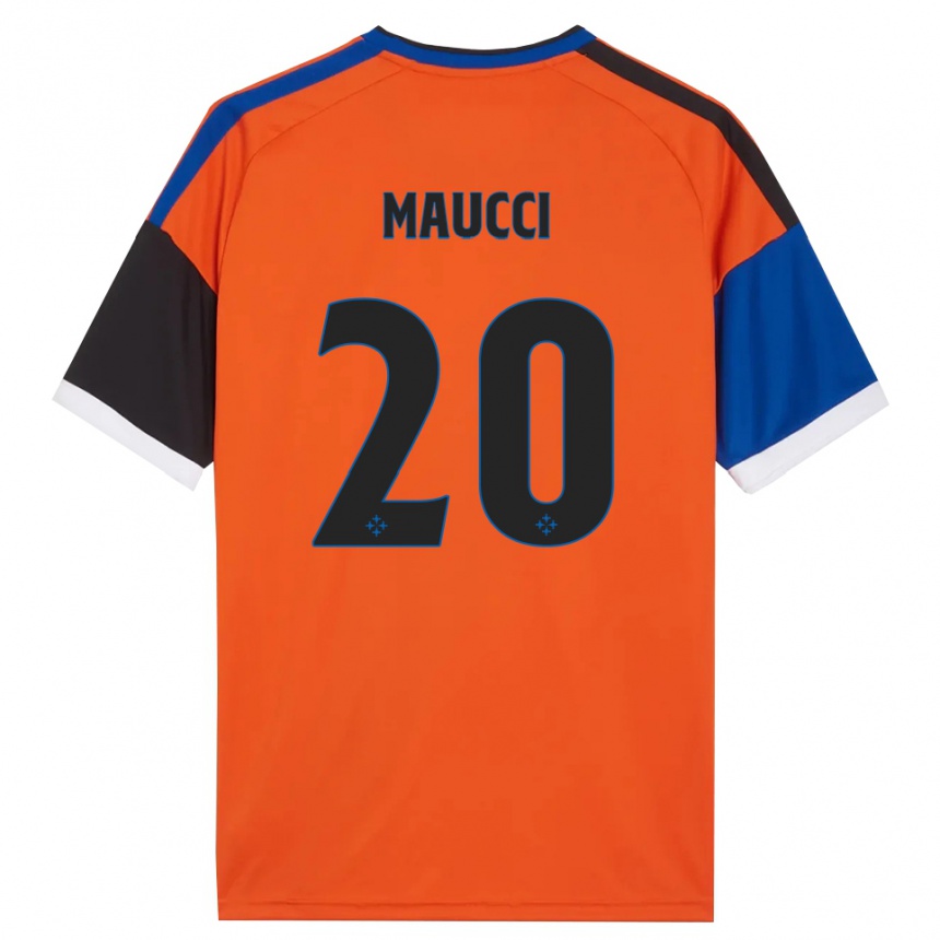 ילדים כדורגל Giacomo Maucci #20 כתום כחול שחור לבן הרחק ג'רזי 2026/27