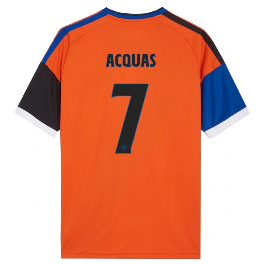 ילדים כדורגל Tommaso Acquas #7 כתום כחול שחור לבן הרחק ג'רזי 2026/27