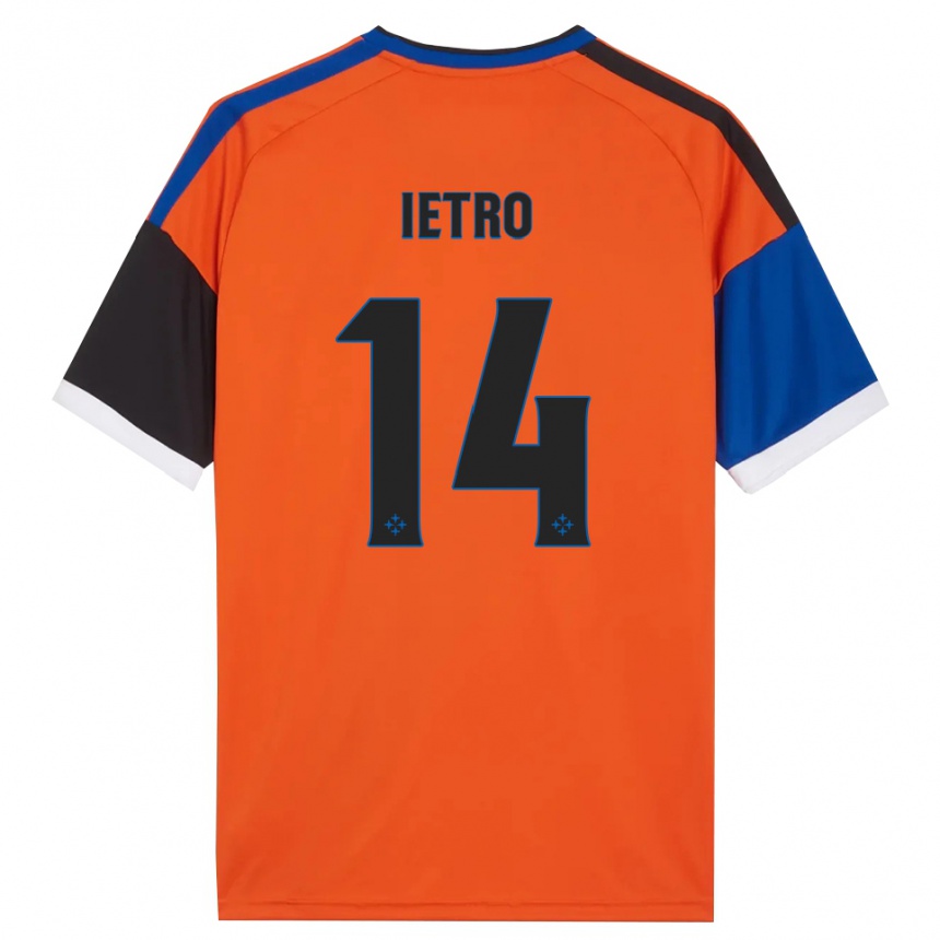 ילדים כדורגל Alessandro Ietro #14 כתום כחול שחור לבן הרחק ג'רזי 2026/27