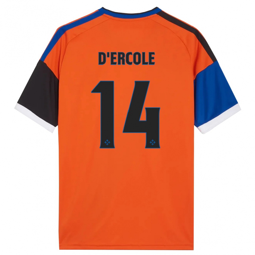 ילדים כדורגל Enrico D'ercole #14 כתום כחול שחור לבן הרחק ג'רזי 2026/27